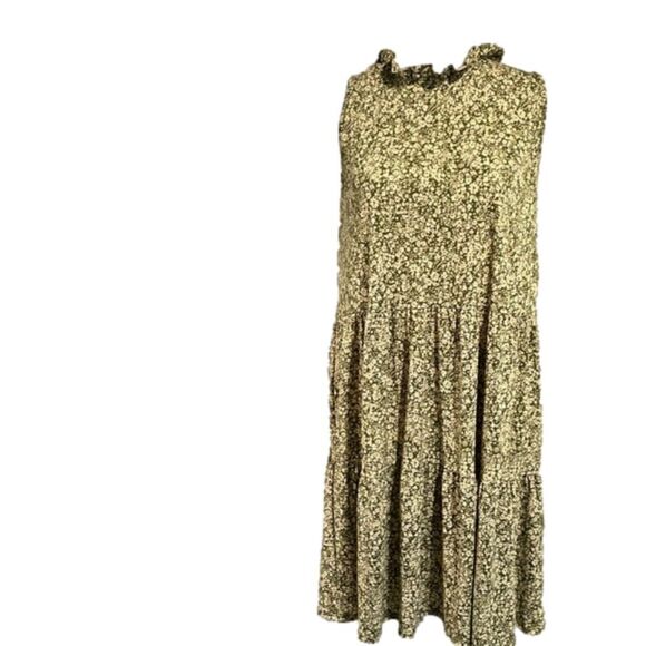 Evereve MTS NWOT Spring Floral Ruffle Neck Dress - S - Picture 1 of 10